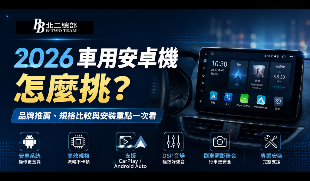 2026車用安卓機怎麼挑？品牌、規格、安裝重點一次看