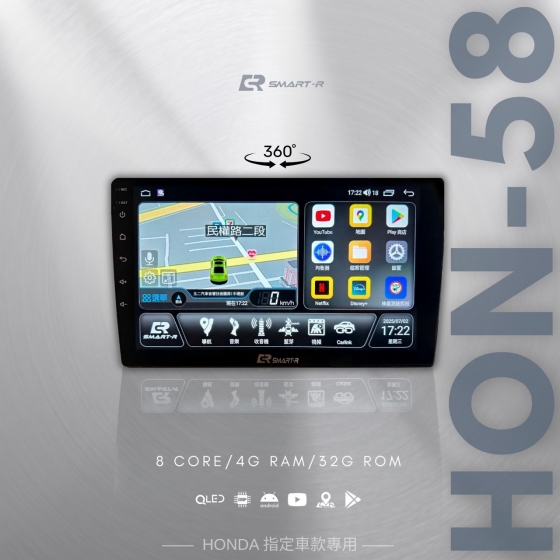 本田專用安卓環景主機 HON-58｜八核心 4G+32G