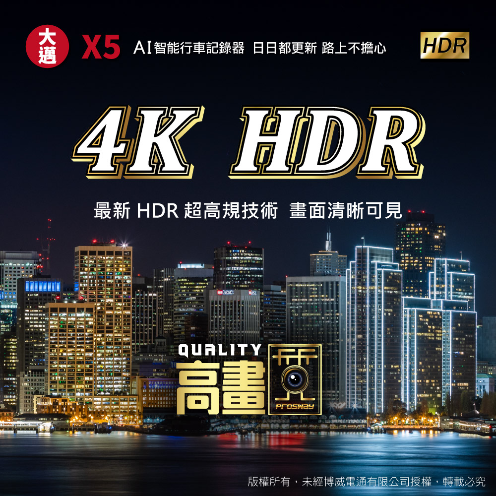 大邁 X5 4K HDR 輕巧口紅機 行車記錄器-北二汽車音響車用影音x5