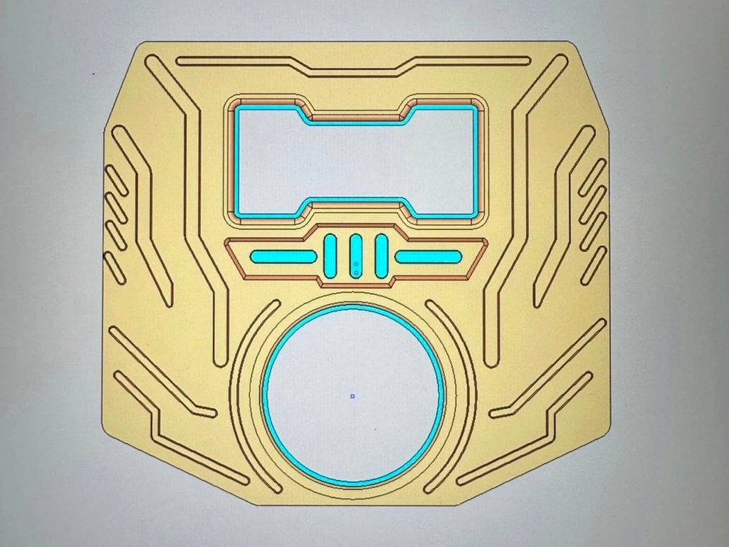 CR-V5 後車廂木工裝潢-變形金剛風格 3D CAD 設計圖-北二汽車音響01