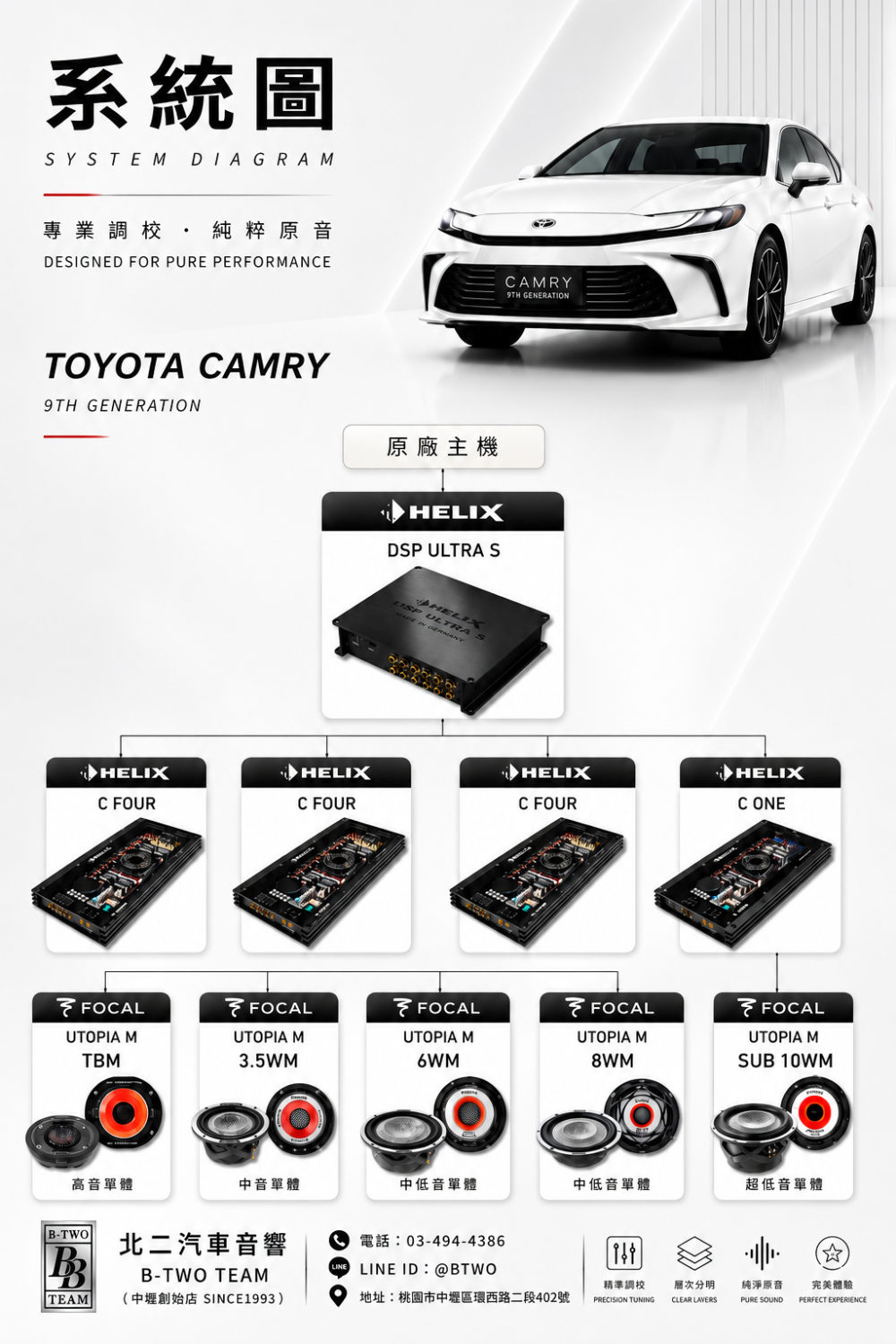 TOYOTA CAMRY 9代 2026 TAA 展出發燒級音響案例-北二汽車音響